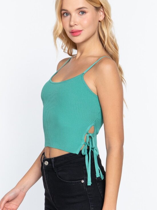 Active USA Tops - 🆕 Sweater Knit Crop Top - Jade Green